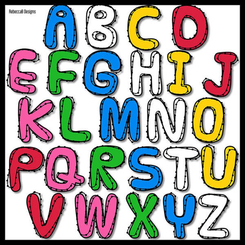 Large Alphabet Letters Clip Art