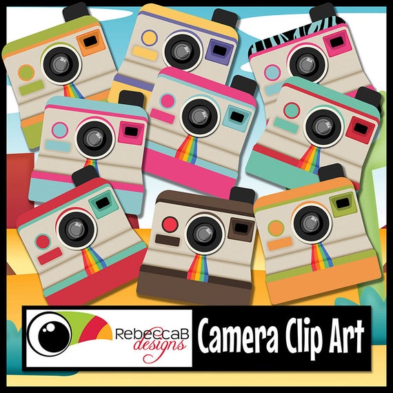 Camera Clipart Retro Camera Clip Art Vintage Clipart | Etsy