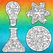 Science Maze Clip Art, Mazes and Solutions Clip Art, Shaped Maze Clip ...