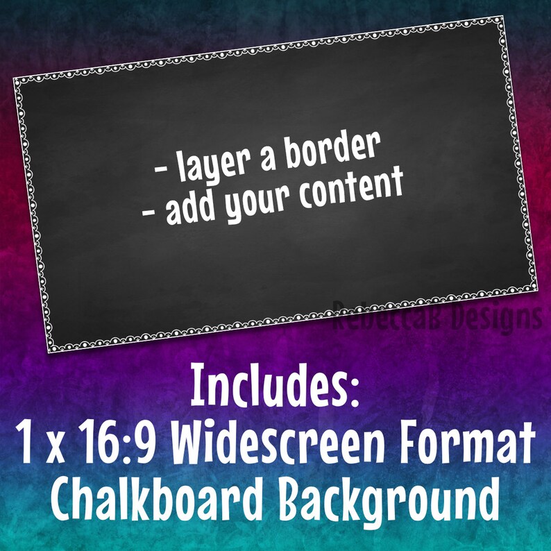 Widescreen 169 White Borders Clip Art Set 2 Google Slides™ Etsy