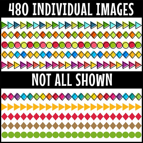 Page or Text Dividers Clip Art, Border Dividers, Colorful Page Dividers ...