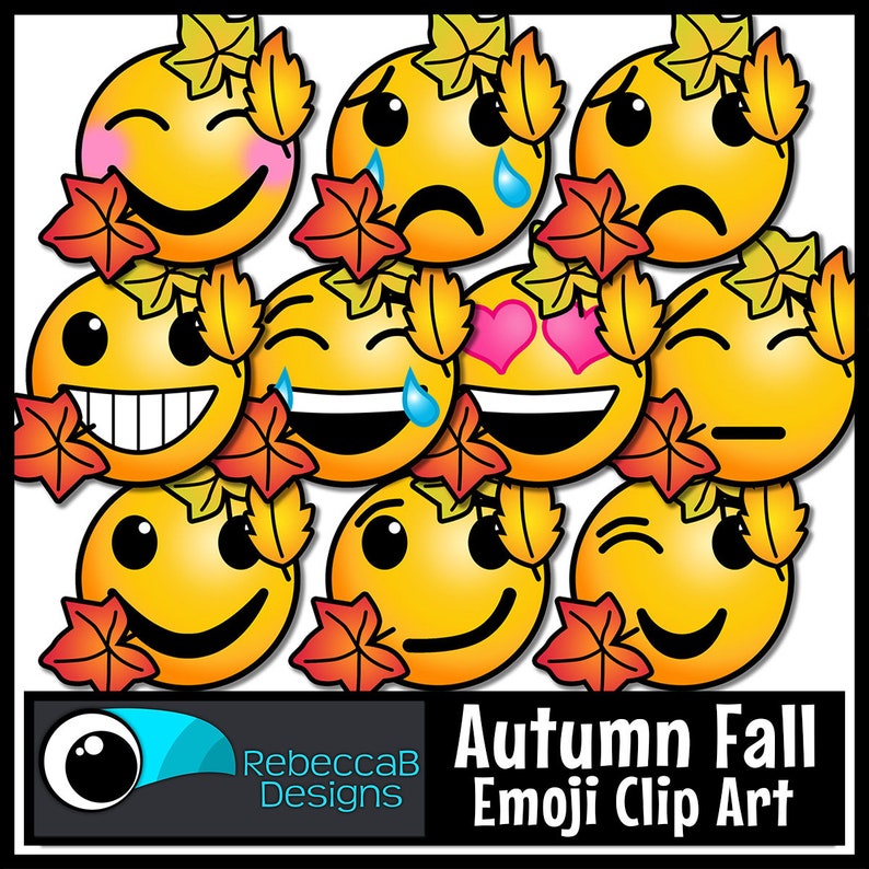 Seasons Emoji Clip Art Bundle Seasons Clip Art Emoji Clip Etsy UK