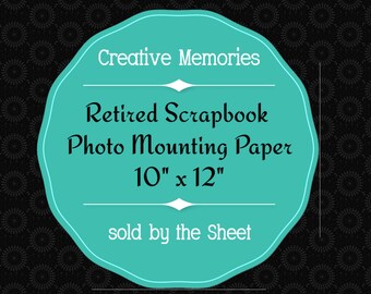 Creative Memories Retired Scrapbook Paper – Sold by the Sheet – 10"x12"