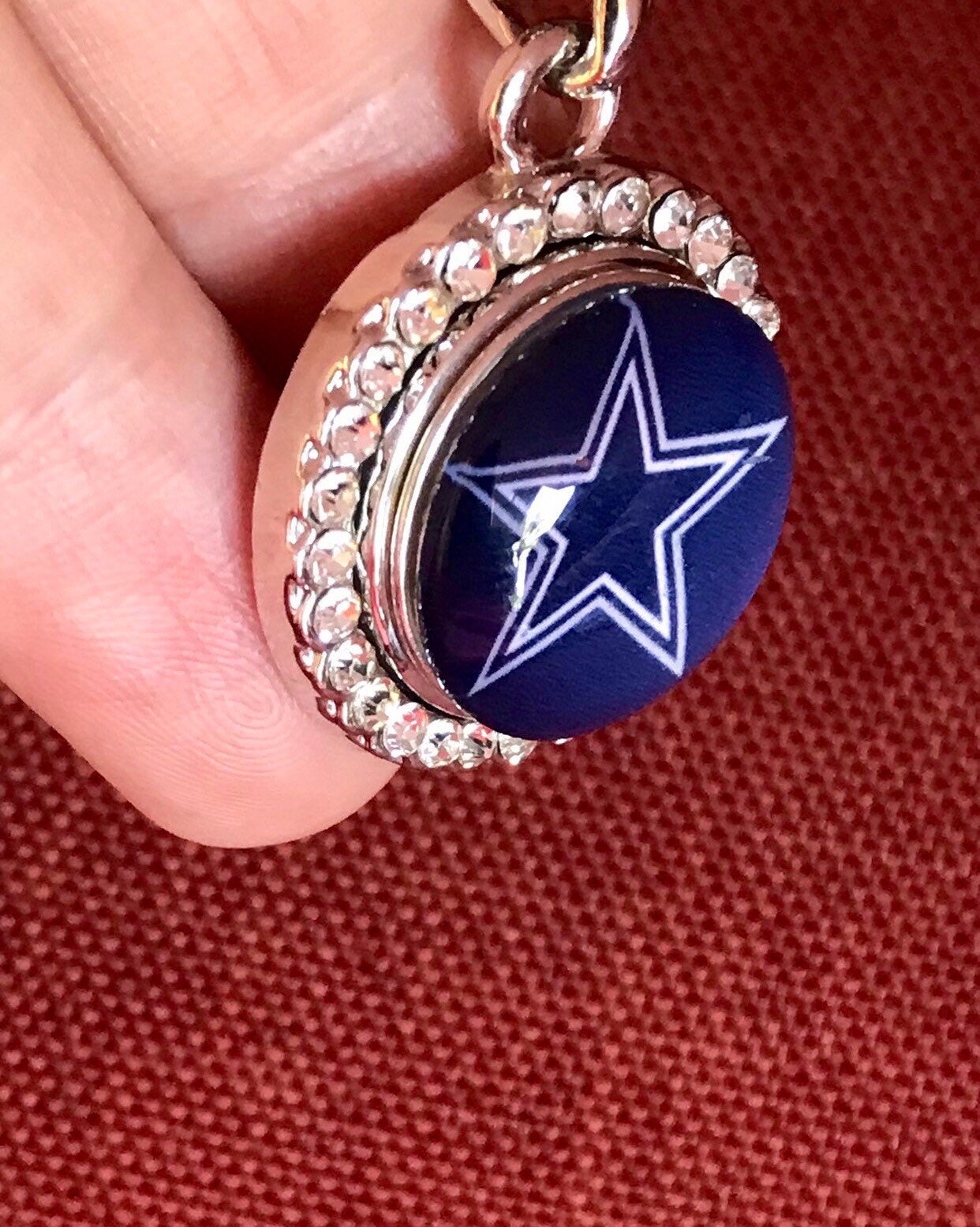 Dallas Cowboys Jewelry//nfl Football Necklace//snap on Jewelry Etsy UK
