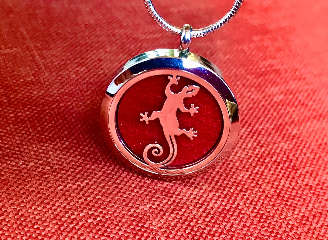 Gecko Aromatherapy Diffuser Necklace for Essential Oils Etsy