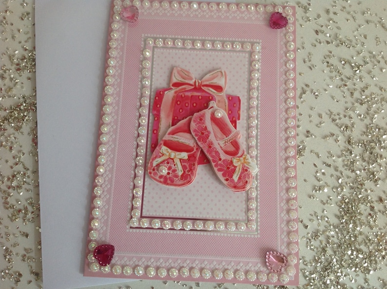 Handmade 3 D Birth card