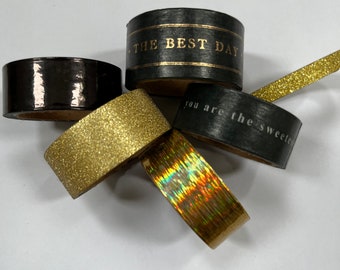 WASHI Tape Gold und schwarz