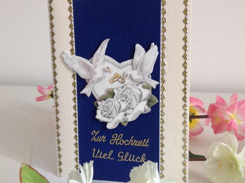 Handmade 3 D wedding card