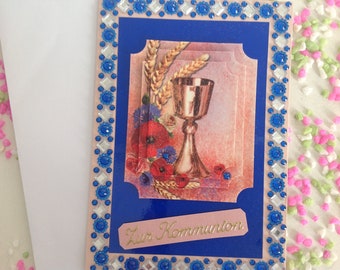 Handmade 3 D Communion Card