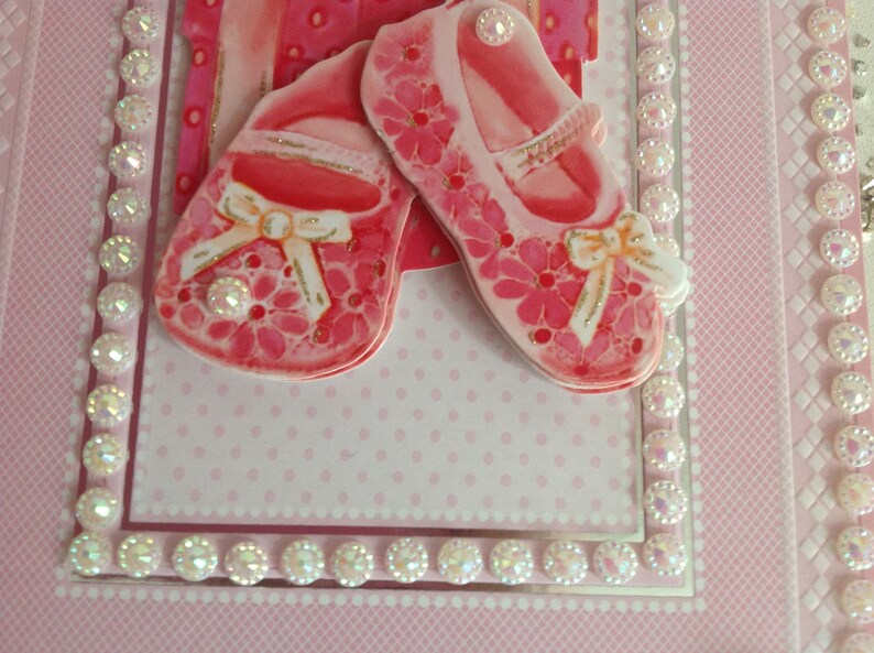 Handmade 3 D Birth card