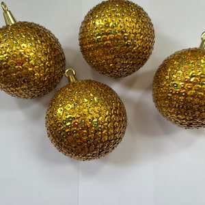 Handmade Sequin Christmas Balls
