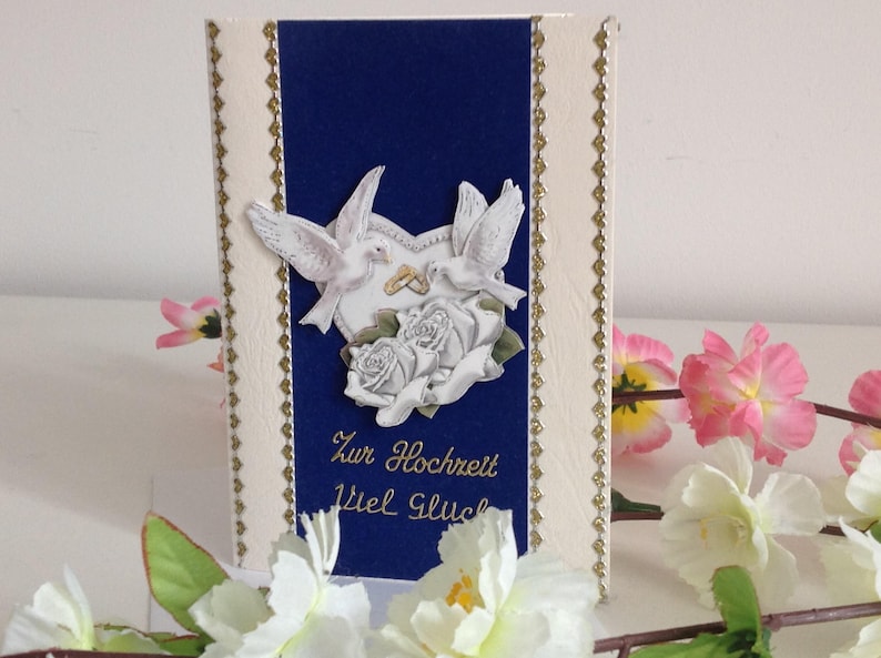 Handmade 3 D wedding card