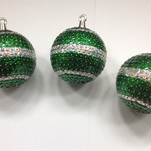 Handmade Sequin Christmas Balls