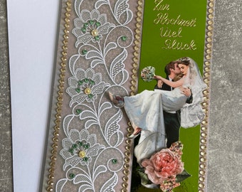 Handgemachte 3 D Hochzeitskarte