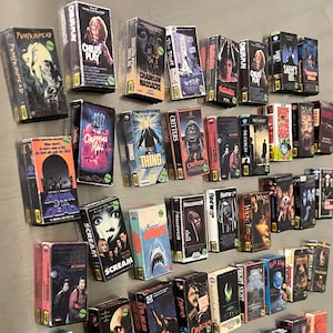 VHS Inspired Mini Magnets 1" x 2"  Lots of titles You Choose! Horror Genre Titles Listing #2