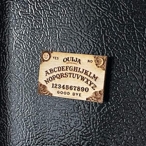 2” OUIJA Board Magnet cute witchy accessory engraved real wood