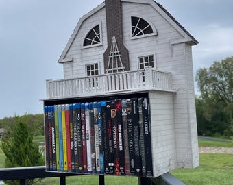 Amityville inspired  Media storage house holds up to 24 dvds. blu rays or 4k’s !!  movies not included