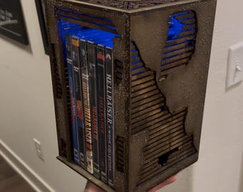 Hellraiser inspired Media storage Diorama with lights! for blu rays dvds and 4k movies or figures