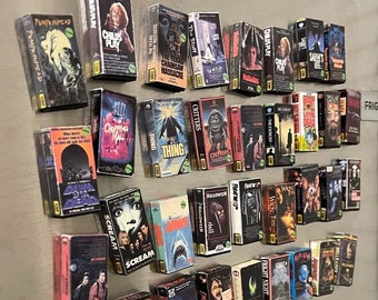 VHS Mini Magnets 1” x 2”  Action Genre Titles!