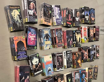 VHS Inspired Mini Magnets 1" x 2"  Lots of titles You Choose! Horror Genre Titles Listing #3