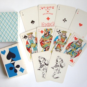 Vintage Spielkarten 90er Jahre, russischer Stil, russisches Kartenspiel, seltenes Deck mit 54 Karten, Sammlerstück, Papier Ephemera, Made in Russland