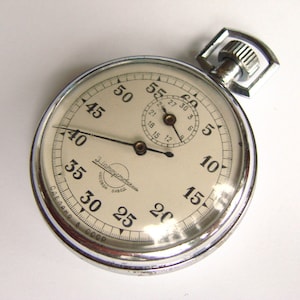 Vintage Sovjet Stopwatch Zlatoust, Mechanische Stopwatch, Sport Accessoire, Sportuitrusting, Made in USSR 60s, Cadeau voor Atleet, voor Coach