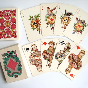 Naipes vintage de los años 80, souvenir de estilo ruso, juegos de cartas soviéticos, cartas de colección, efímeras de papel, baraja de 36 cartas, fabricadas en la URSS.