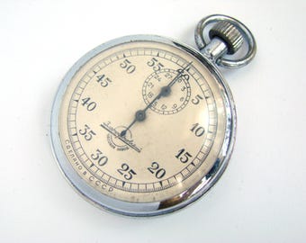 Cronómetro soviético roto vintage de los años 80, cronómetro mecánico, mecanismo de reloj, piezas de reloj, suministros steampunk, engranajes de metal, piñones, fabricado en la URSS