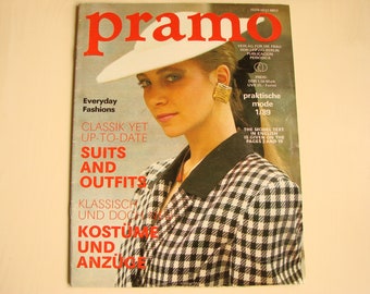 Vintage East Germany fashion magazine 1989, Pramo, Retro sewing pattern, Collectible, Sewing gift, German, Printed in GDR