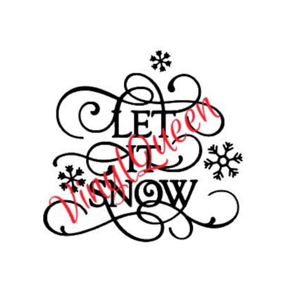 Let It Snow Christmas Vinyl Decal Gift Quote Shadow Box Sticker Craft Supply Home Handmade 18cm Ikea Ribba Frame Famille Décoration Ornement