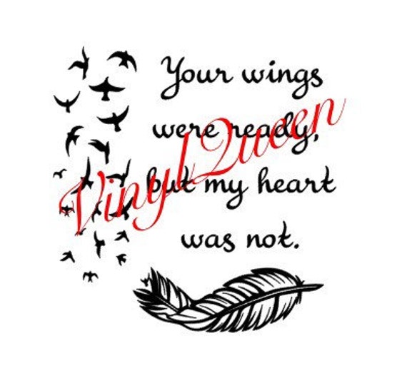 Because my mum is in heaven vinyl decal for ikea frame beautiful memorial gift