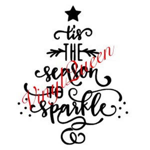 Tis The Season To Sparkle Christmas Vinyl Sticker Sticker Ikea Ribba Frame Gift Quote Festive Shadow Box Light Block DIY Décoration Fait à la main