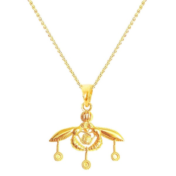 Ancient Greek Minoan Bees Pendant Mélissa in 24K Gold Vermeil, Minoan Bees Pendant, Greek Bee Pendant, Greek Jewelry, Malia Bees Pendant