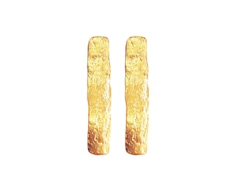 Greek Bronze Earrings 'Wavy Twig' by Ilios, Greek Earrings, Greek Jewelry, Long Earrings, Minimalist Earrings, Ancient Greece, Greek Goddess