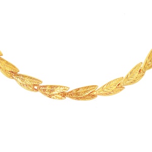 Greek Olive Leaf Necklace ‘Olive Leaves’ in 24K Gold Vermeil or Sterling Silver by Ilios, Greek Necklace, Greek Jewelry, Olive Leaf Necklace