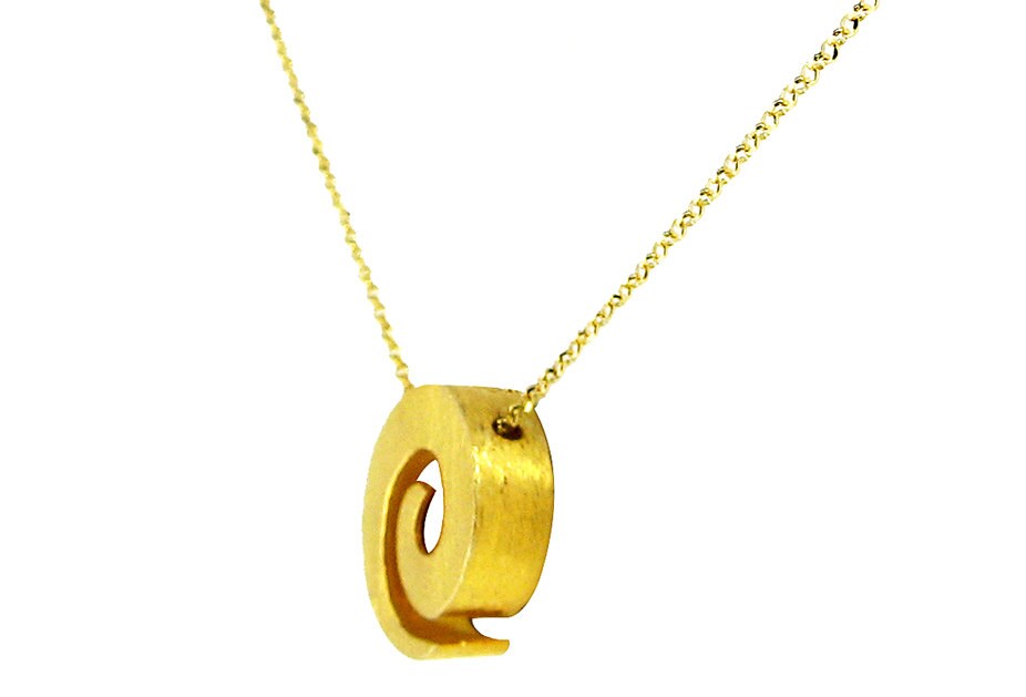 Serenova Spiral Shell Collar Necklace Gold