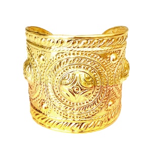 Ancient Byzantine Cuff Bracelet by Ilios, Greek Bracelet, Greek Jewelry, Wide Cuff Bracelet, Byzantine Bracelet, Byzantine Jewelry, Greece