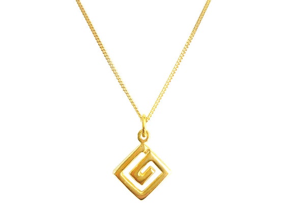 Greek key best sale pendant