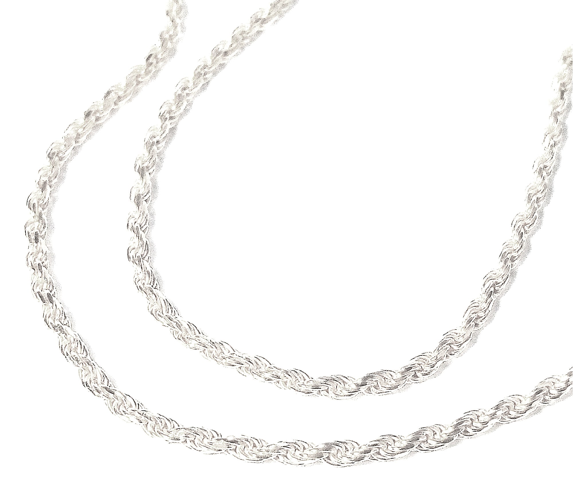 Greek Gold Rope Chain 2mm in 24k Gold Vermeil or .925