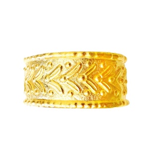 Ancient Byzantine Cuff Bracelet 'Palmette' by Ilios, Greek Bracelet, Greek Jewelry, Cuff Bracelet, Byzantine Bracelet, Byzantine Jewelry