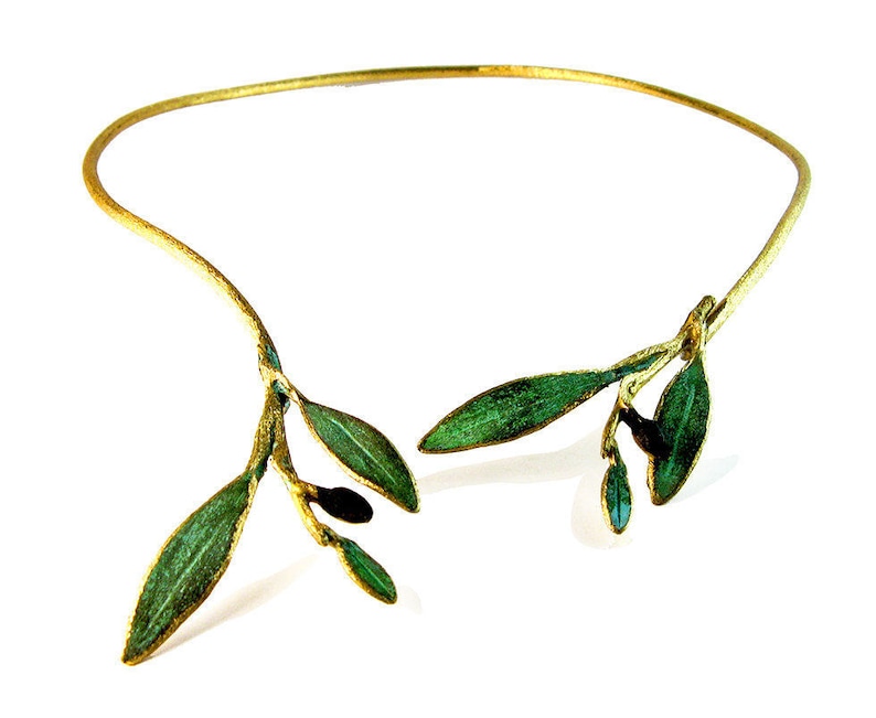 Greek Olive Branch Necklace Elia by Ilios Greek Jewelry Etsy
