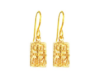 Greek Byzantine Cross Earrings ‘Constantine&#39; by Ilios, Byzantine Earrings, Ancient Greek Earrings, Ancient Greek Cross, Greek Jewelry