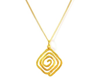 Greek Key Pendant Necklace, Meander, Greek Key Necklace, Greek Key Pendant, Greek Jewelry, Greek Necklace, Ancient Greece, Symbolic Pendant