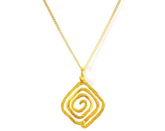 Greek Key Pendant Necklace, Meander, Greek Key Necklace, Greek Key Pendant, Greek Jewelry, Greek Necklace, Ancient Greece, Symbolic Pendant