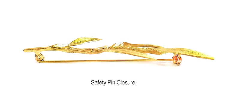 Greek Gold Olive Branch 6 Leaf Pin Elia by Ilios, Greek Jewelry, Greek ...