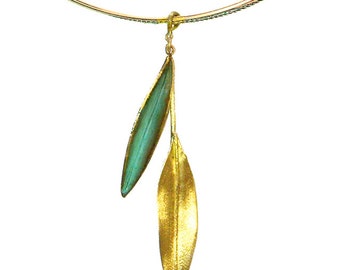 Greek Olive Leaf Pendant Elia, Greek Jewelry, Greek Necklace, Olive Leaf Necklace, Olive Leaf Jewelry, Greek Wedding, Ancient Greece, Elia