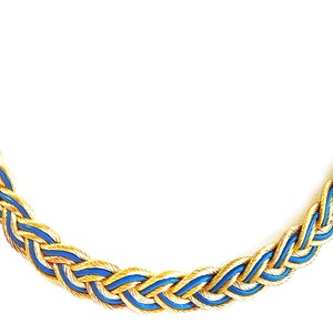 Grecian Golden Age Braided Necklace in 18K Gold-Plated Bronze Cord by Ilios, Greek Necklace, Greek Jewelry, Ancient Greek Necklace, Grecian