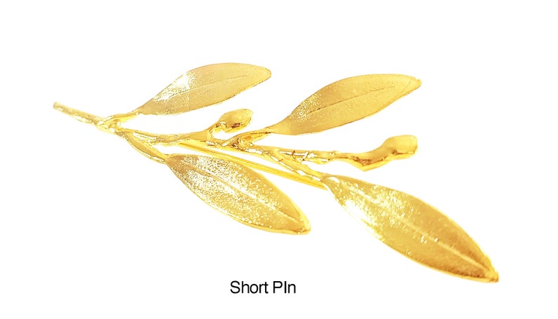 Greek Gold Olive Branch Pin Elia by Ilios, Greek Jewelry, Greek Pin ...