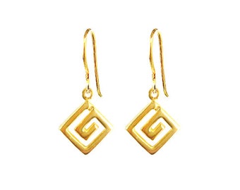 Greek Key Earrings Meander, Greek Key Earrings, Greek Earrings, Greek Jewelry, Greek Key, Grecian Earrings, Grecian Jewelry, Meander, Greece