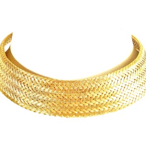 Grecian 'Golden Age' Choker in 18K Gold-Plated Bronze Weave by Ilios, Greek Necklace, Greek Jewelry, Grecian Jewelry, Ancient Greece